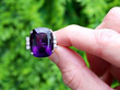 Cushion Cut Amethyst Engagement Ring outside