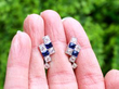 Art Deco Platinum Diamond & Sapphire Earrings outside
