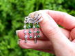 Emerald and Diamond Multi Dangle Earring outside