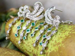 Emerald and Diamond Multi Dangle Earrings