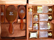 sterling silver gilt and celluloid vanity set