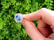 Cushion Cut Sapphire Ring with Diamonds outside