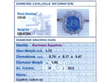Cushion Cut Sapphire Ring with Diamonds grading card