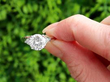 2.14 Carat Diamond Solitaire Ring with Trillion Side Stones outside