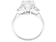 2.14 Carat Diamond Solitaire Ring with Trillion Side Stones side