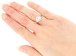 2.14 Carat Diamond Solitaire Ring with Trillion Side Stones wearing