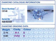 2.14 Carat Diamond Solitaire Ring with Trillion Side Stones grading card