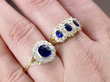 sapphire rings on hand