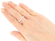 2.38 Carat Diamond Eternity Ring in 18k White Gold wearing