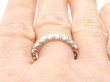 Diamond Eternity Ring in 18k White Gold being worn