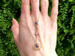 Edwardian Sapphire Pendant Necklace in Gold outside