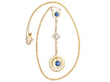 Edwardian Sapphire Pendant Necklace in Gold