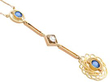 sapphire pendant in yellow gold
