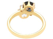 Two Stone Sapphire and Diamond Ring back
