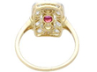 1920s Ruby and Diamond Dress Ring back