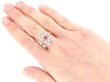 1920s Ruby and Diamond Dress Ring wearing
