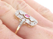1920s Ruby and Diamond Dress Ring being worn