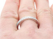 French Diamond Eternity Band being worn