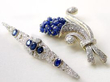 sapphire and diamond brooches