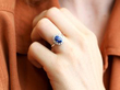 wearing sapphire diamond ring