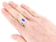 Wearing Blue Sapphire Diamond Ring