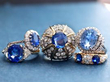 Stack Including 10 Carat Blue Sapphire Ring