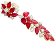 ruby and diamond drop earring