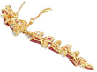 Ruby and Diamond Chandelier Earring open