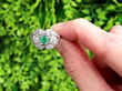 Art Deco Emerald Ring in Natural Lighting