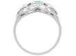 Green Emerald Ring in Platinum