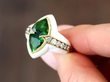 Enamel and Tourmaline Ring in Gold