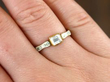 Georgian Enamel Ring in Yellow Gold on finger