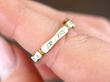 Enamel Ring in Yellow Gold being worn