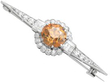 antique brown diamond brooch