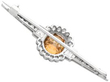 white gold brown diamond brooch