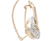 Victorian mandolin brooch with diamonds