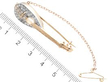 size of Victorian diamond mandolin brooch