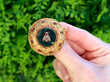 Antique Bloodstone Brooch in Yellow Gold outside