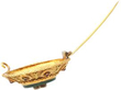 Antique Bloodstone Brooch in Yellow Gold open