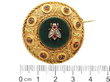 Antique Bloodstone Brooch in Yellow Gold size