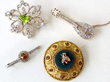 gemstone brooches