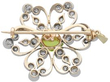 Victorian Peridot and Diamond Brooch reverse