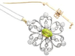 Victorian Peridot and Diamond pendant Brooch pieces