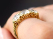 Diamond Trilogy Ring in Gold