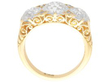 Side View 4.76 Carat Diamond Trilogy Ring in Gold