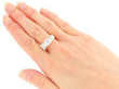 Wearing 4.76 Carat Diamond Trilogy Ring in Gold