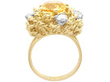 Side View Oval Citrine Ring in 18ct Yellow Gold