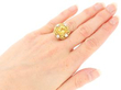 Wearing Oval Citrine Ring in 18ct Yellow Gold