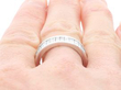 wearing diamond eternity ring