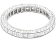 Platinum Full Diamond Eternity Ring Angled